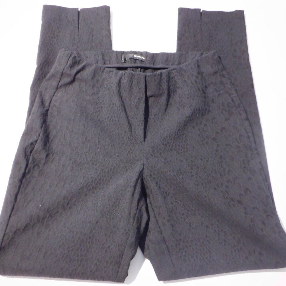 Stehmann Womens Textured Pull on Stretch Travel Pants Sz S  German Made